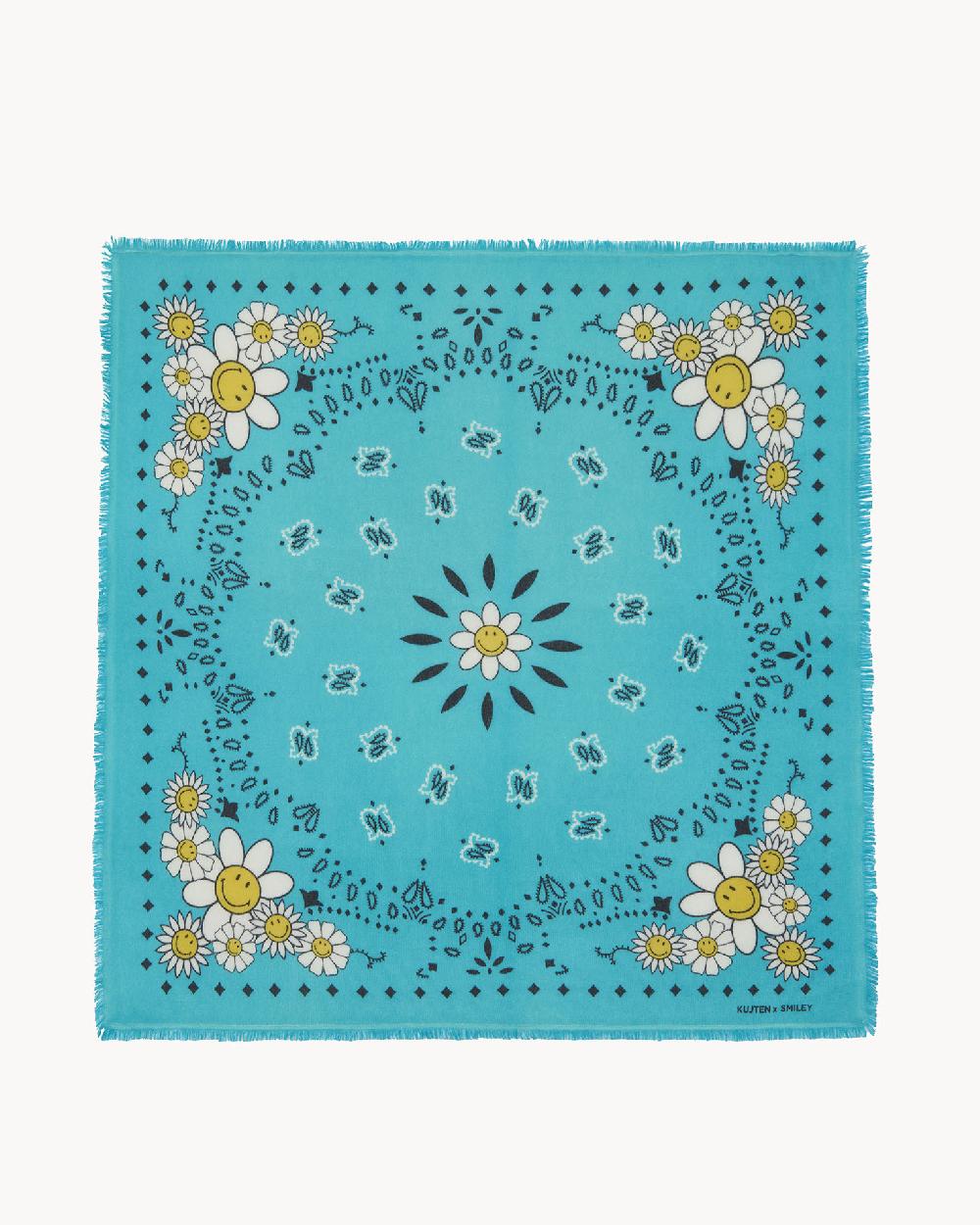 Kujten Bandana Hachiko Bico Smiley Bandana Cachemire Bicolore 2 Fils