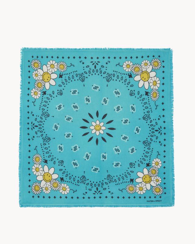 kujten Bandana hachiko bico smiley Bandana Cachemire Bicolore 2 fils
