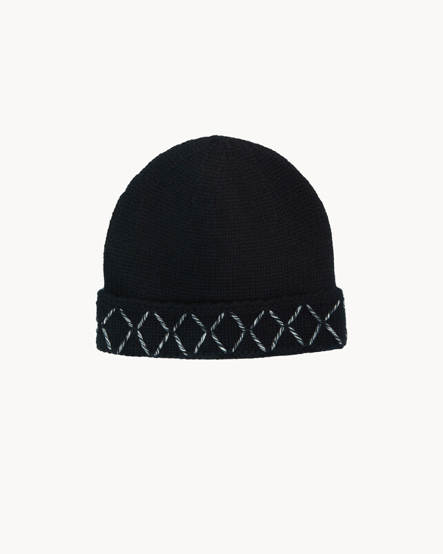 kujten Bonnet hassela Bonnet cachemire broderies main