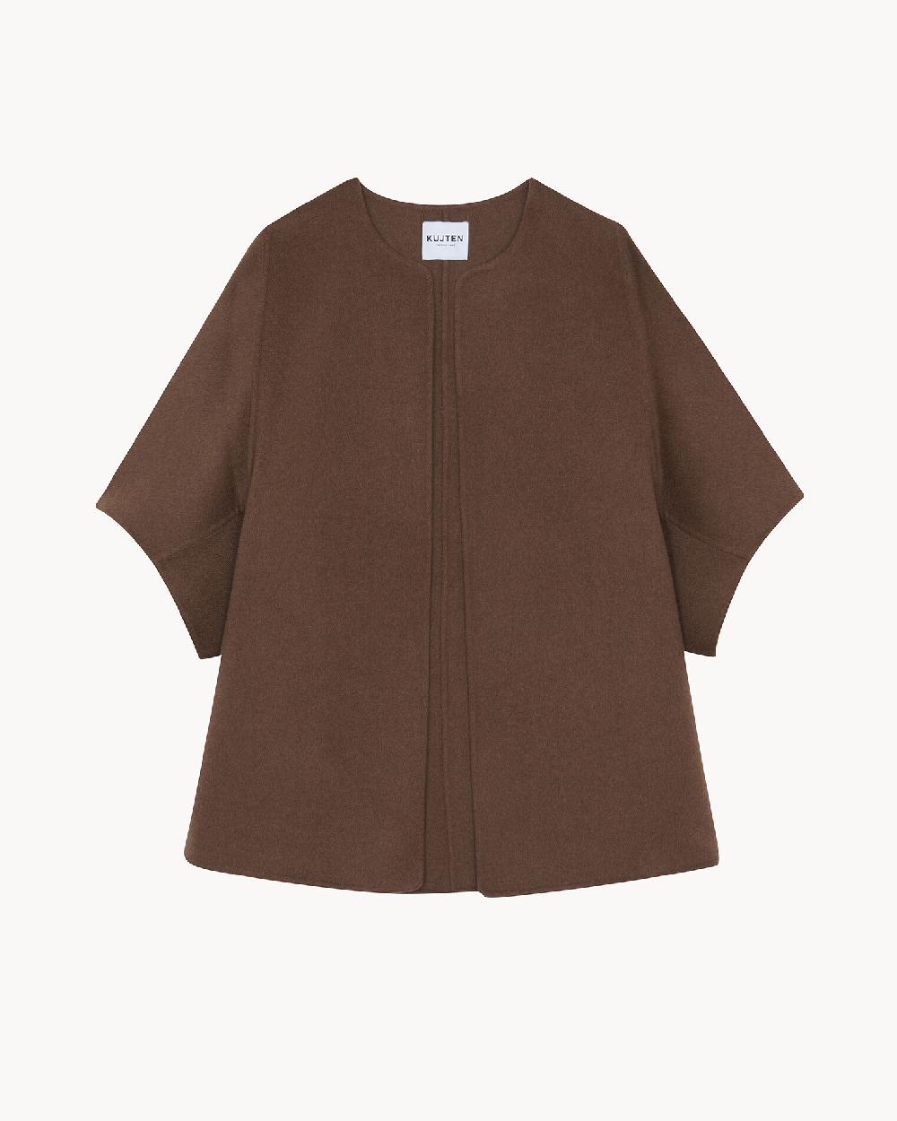 Kujten Cape Asi Cape Courte Kimono Cachemire Double Face