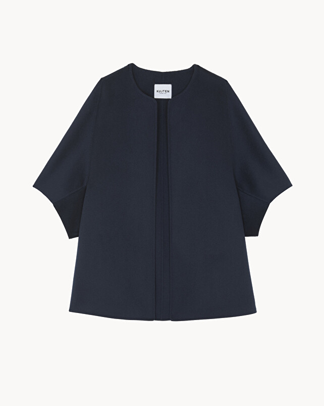 kujten Cape asi Cape Courte Kimono Cachemire Double Face