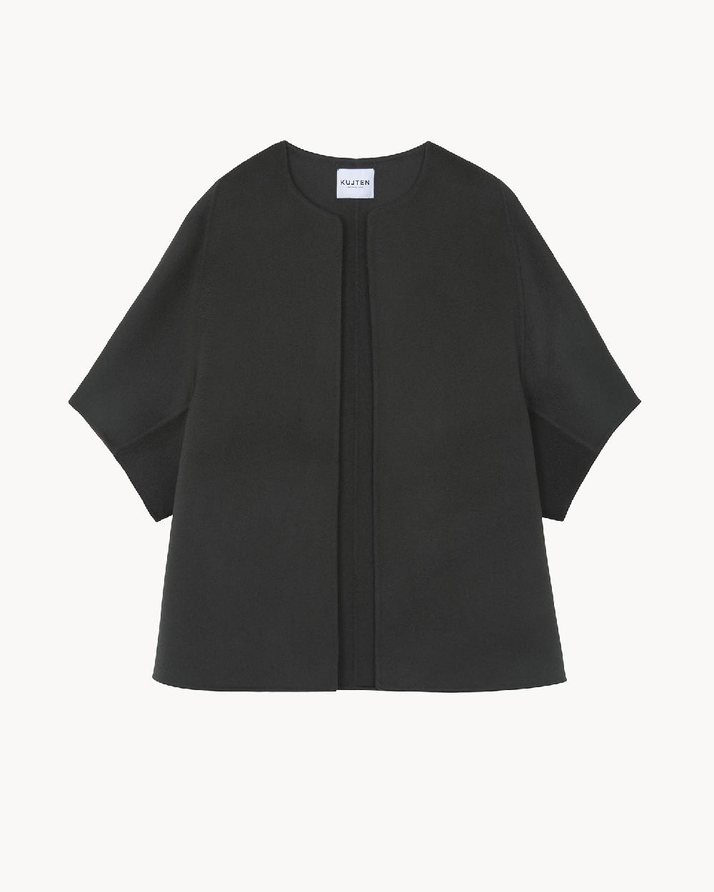 Kujten Cape Asi Cape Courte Kimono Cachemire Double Face