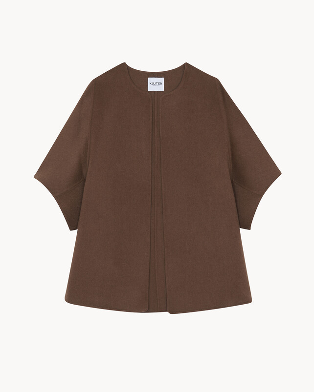 kujten Cape asi Cape Courte Kimono Cachemire Double Face