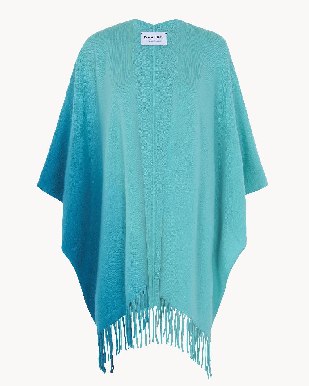 Kujten Cape Aviva Dip Dye Cape à Franges Cachemire Femme 2 Fils