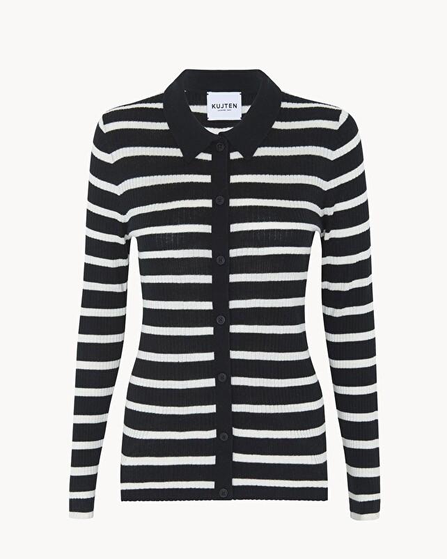 kujten Cardigan isha marin Cardigan Marinière Rayé Soie et Cachemire 1 fil