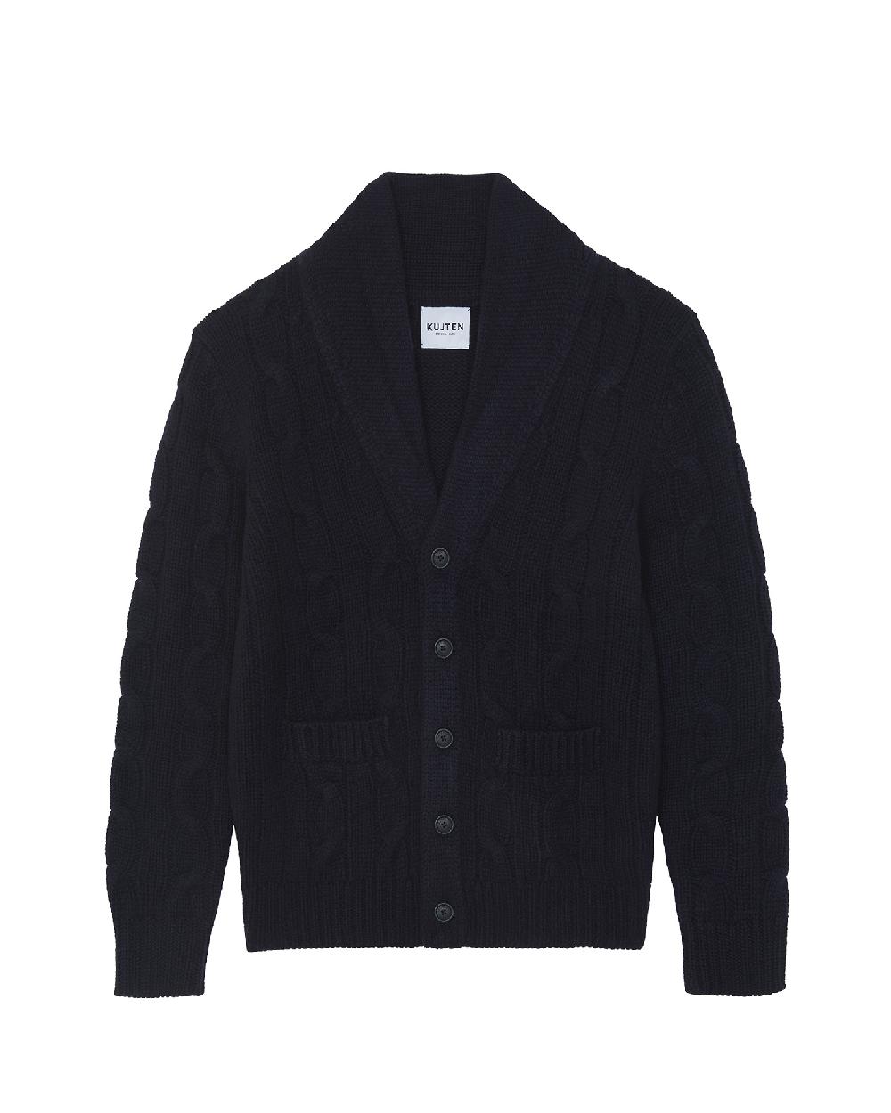 Kujten Cardigan Jonathan Cardigan Col Châle Manches Longues