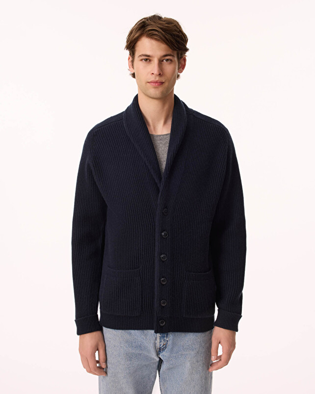 Kujten Cardigan Randi Cardigan Cachemire Col Châle 6 Fils