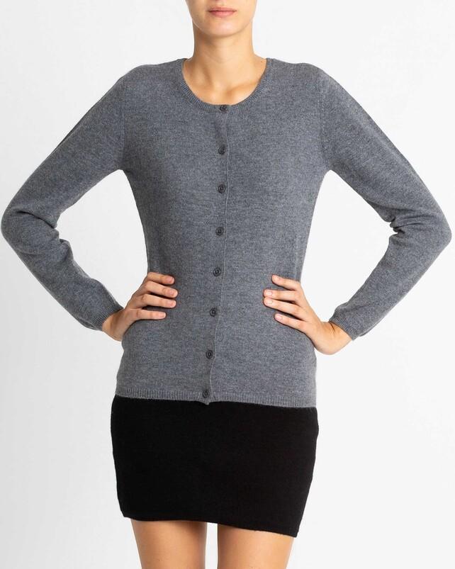 Kujten Cardigan Rebec Cardigan Col Rond Manches Longues Basic