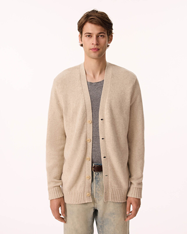 Kujten Cardigan Tiago Pull Cachemire Homme Col V 4 Fils