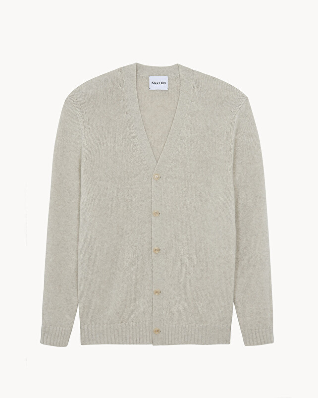Kujten Cardigan Tiago Pull Cachemire Homme Col V 4 Fils