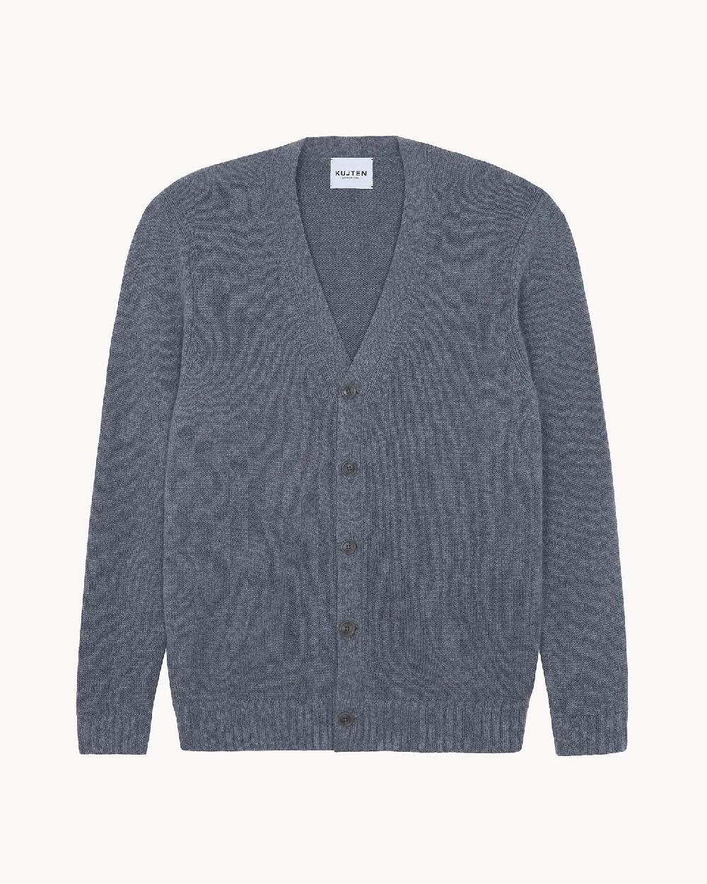 Kujten Cardigan Tiago Pull Cachemire Homme Col V 4 Fils