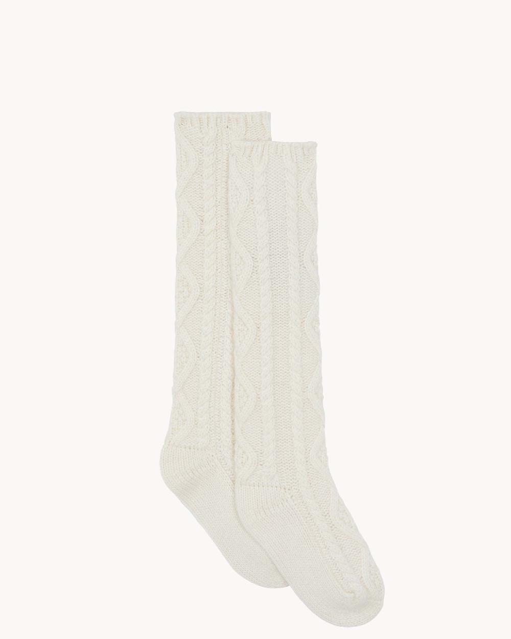 Kujten Chaussettes Gs Lou Chaussettes Longues Cachemire Torsadé 6 Fils