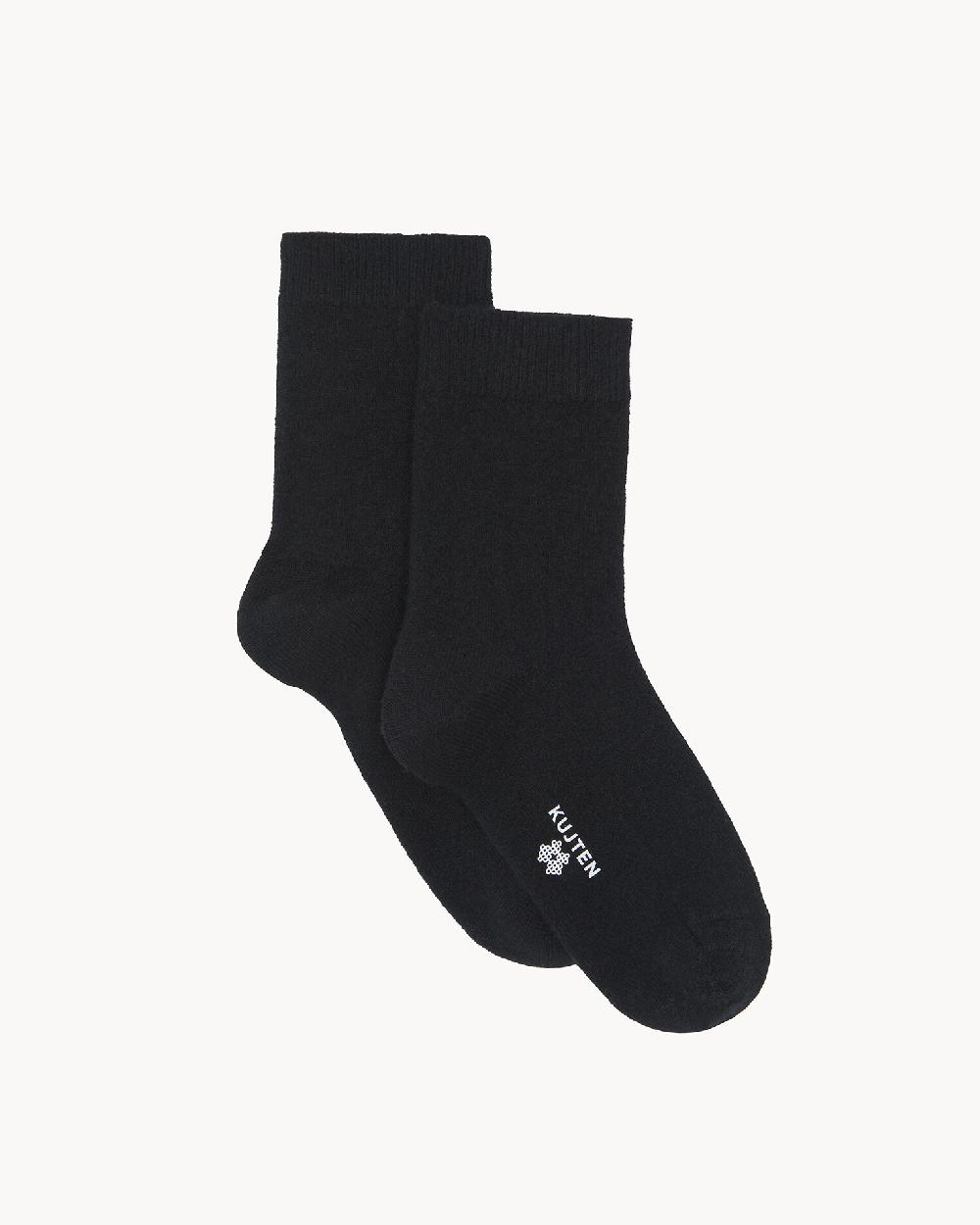 Kujten Chaussettes Logo Socks Chaussettes Courtes Cachemire 2 Fils