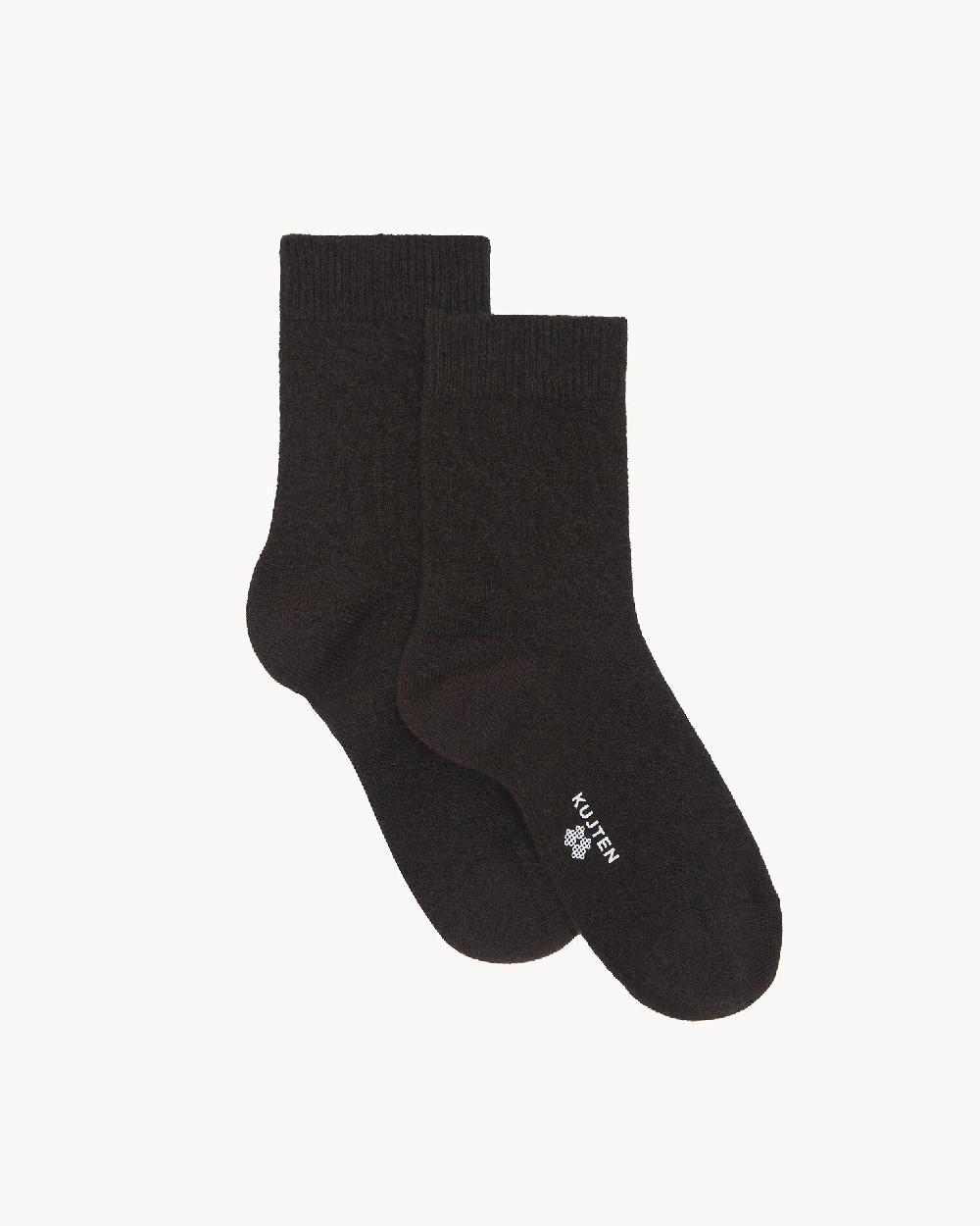 Kujten Chaussettes Logo Socks Chaussettes Courtes Cachemire 2 Fils
