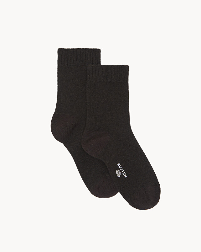 kujten Chaussettes logo socks Chaussettes Courtes Cachemire 2 fils