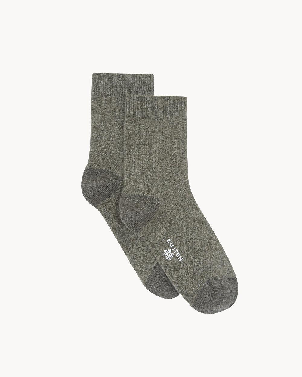 Kujten Chaussettes Logo Socks Chaussettes Courtes Cachemire 2 Fils