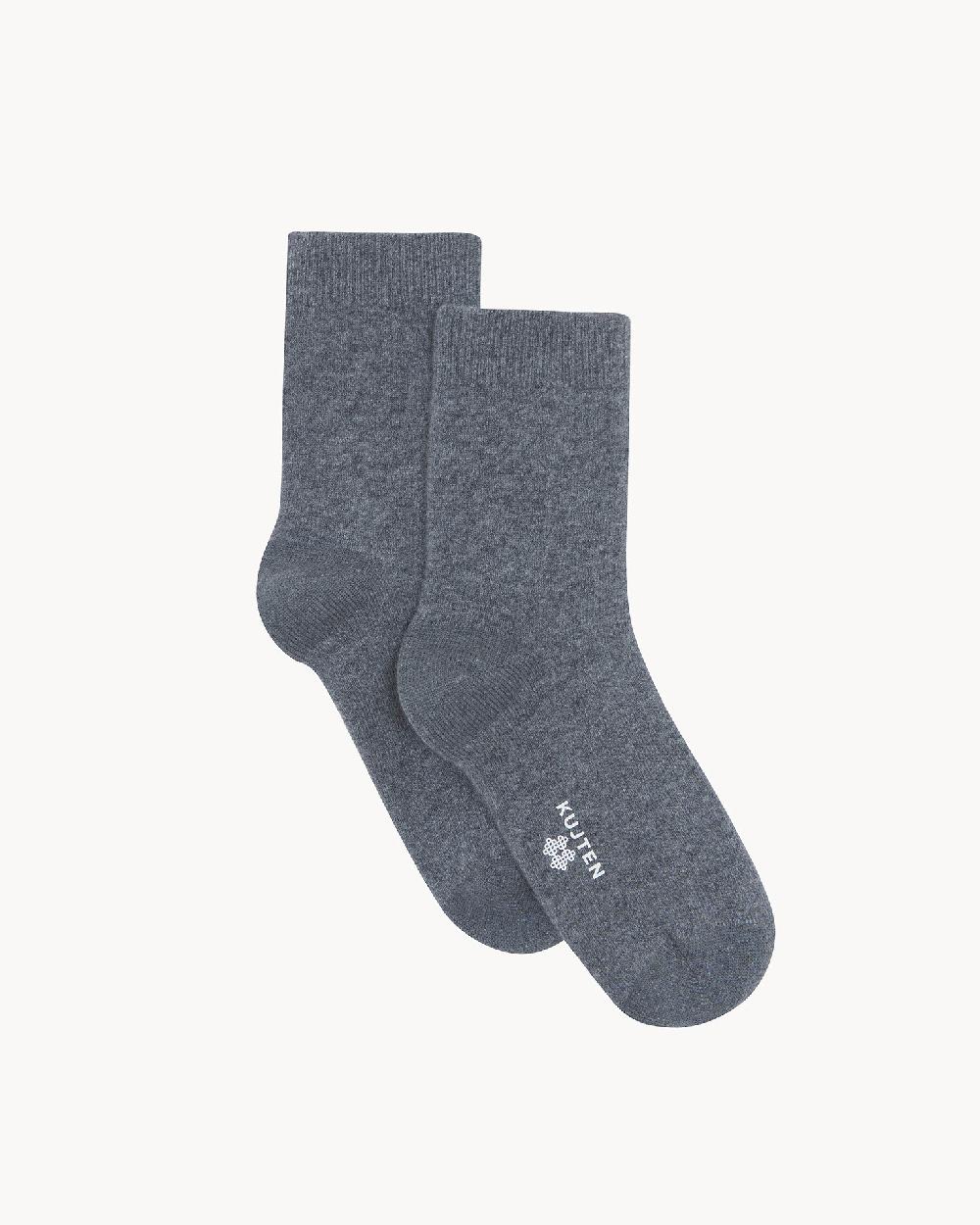 Kujten Chaussettes Logo Socks Chaussettes Courtes Cachemire 2 Fils
