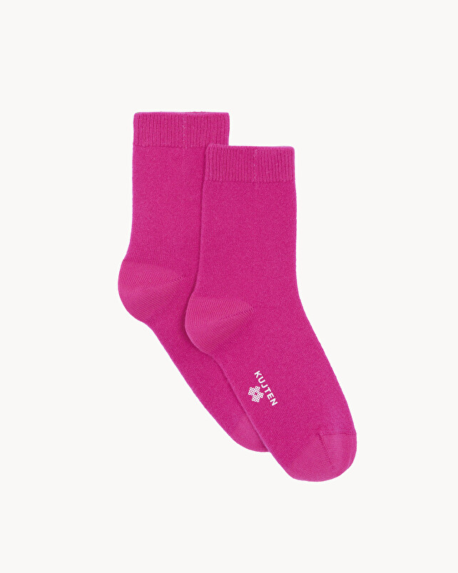 kujten Chaussettes logo socks Chaussettes Courtes Cachemire 2 fils