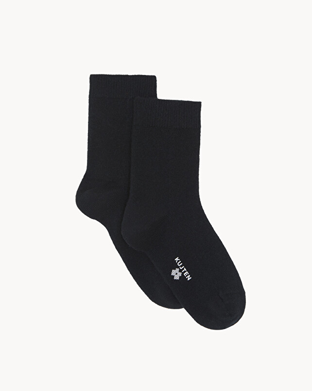kujten Chaussettes logo socks Chaussettes Courtes Cachemire 2 fils