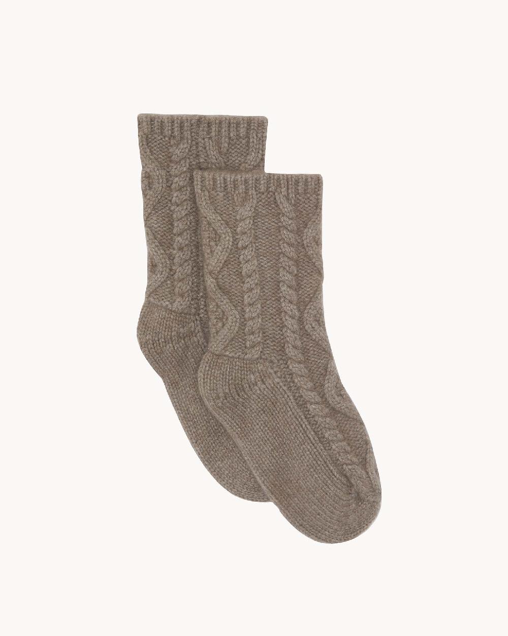 Kujten Chaussettes Lolly Chaussettes Courtes Cachemire Torsadé 6 Fils
