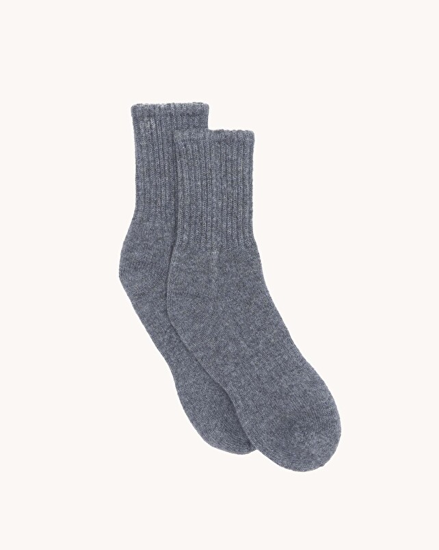 kujten Chaussettes socks Chaussettes Courtes Cachemire Couleur Unie 4 fils