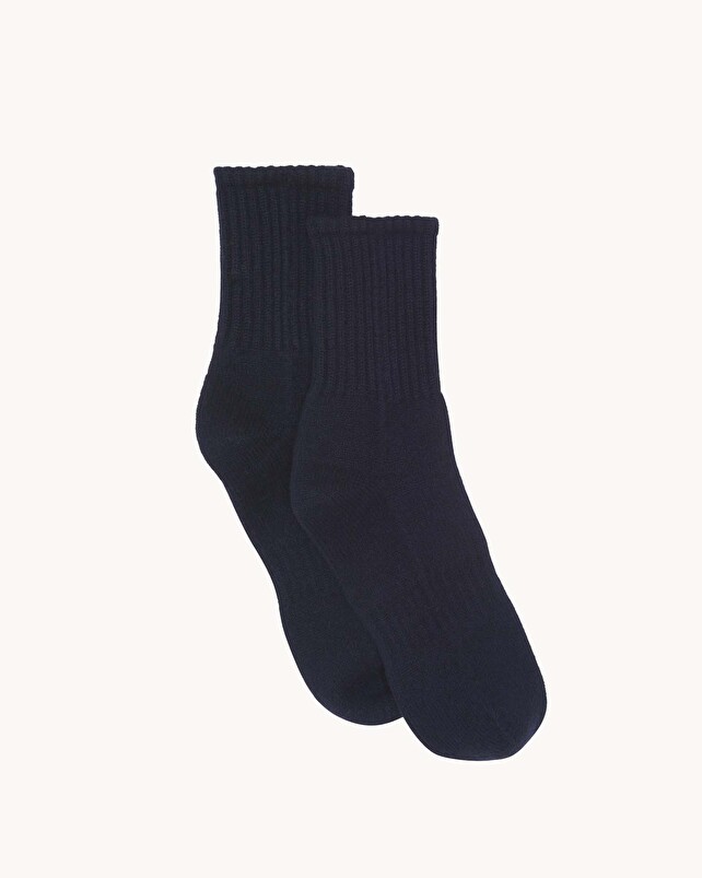 kujten Chaussettes socks Chaussettes Courtes Cachemire Couleur Unie 4 fils