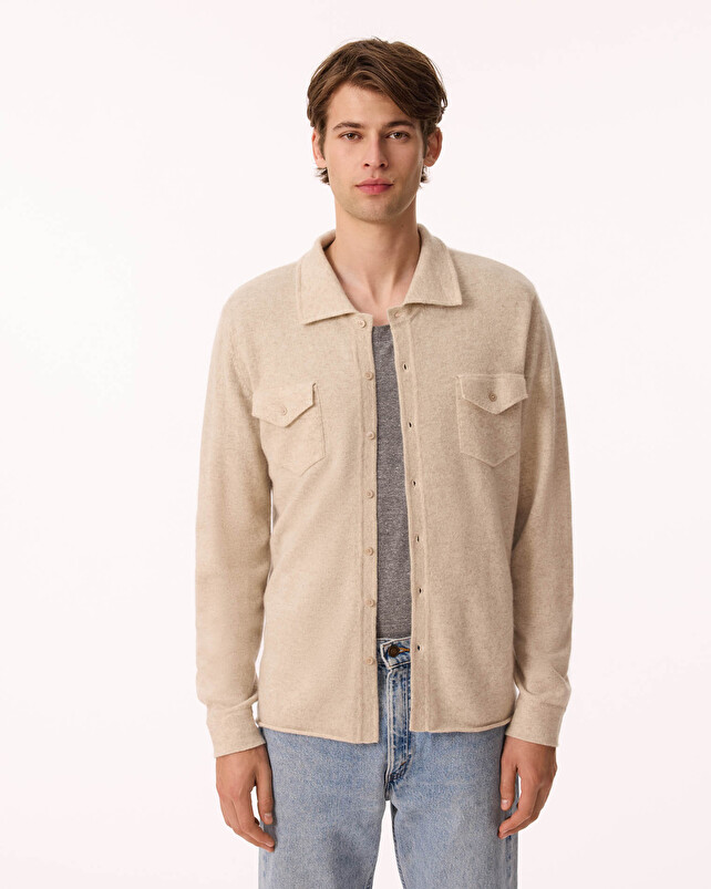 Kujten Chemise Julius Chemise Cachemire Homme Poches Poitrine 2 Fils