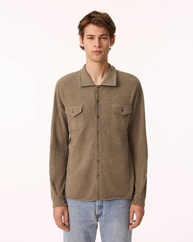 Kujten Chemise Julius Chemise Cachemire Homme Poches Poitrine 2 Fils