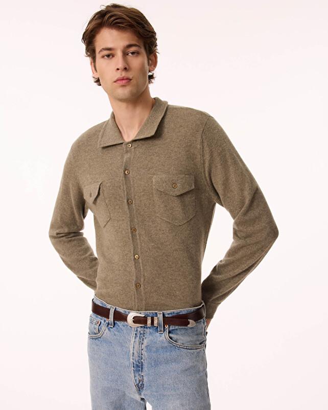 kujten Chemise julius Chemise Cachemire Homme Poches Poitrine 2 fils