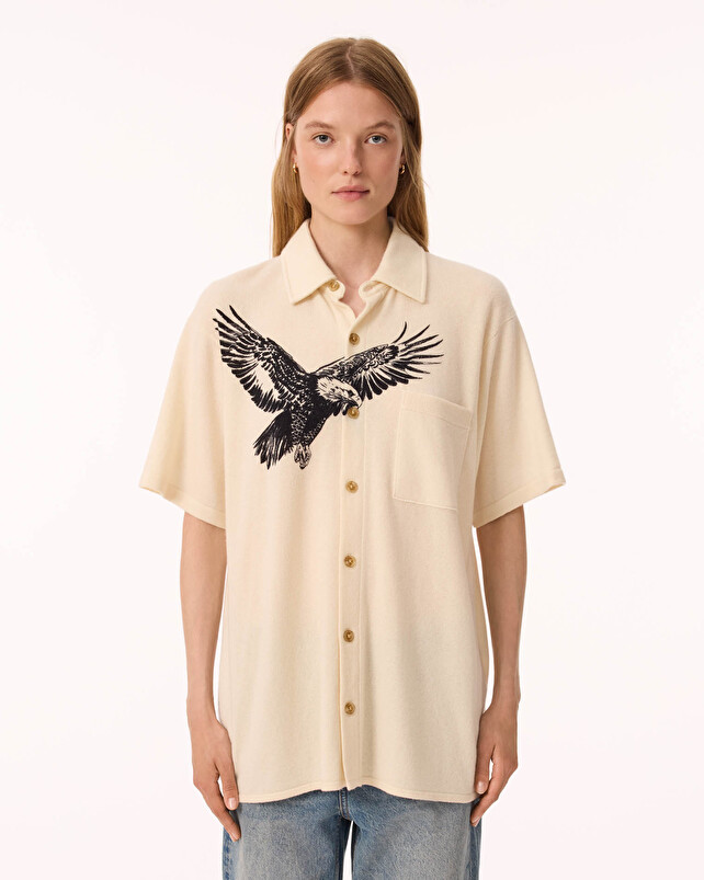 Kujten Chemise Tiger Chemise Cachemire Unisexe Imprimé 2 Fils