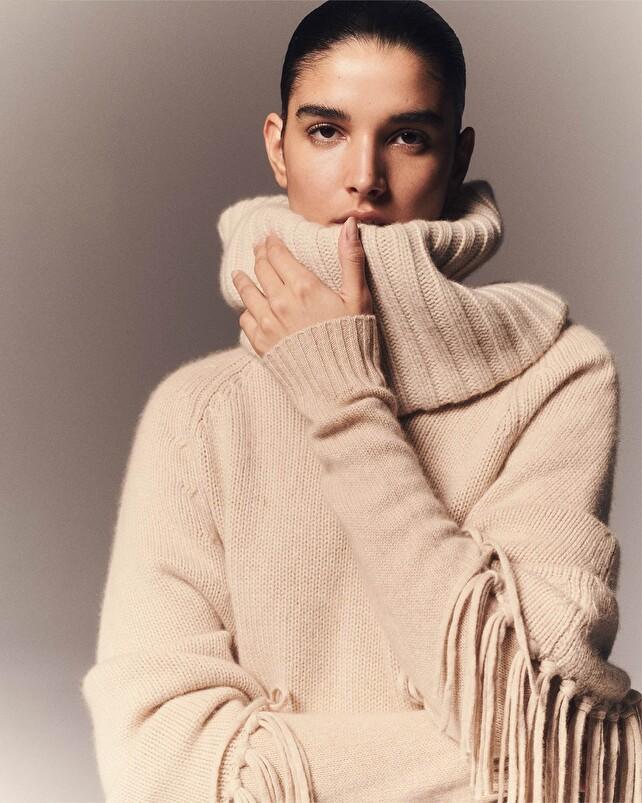 Kujten Col Gs Franca Col Cachemire Côtes Anglaises 16 Fils