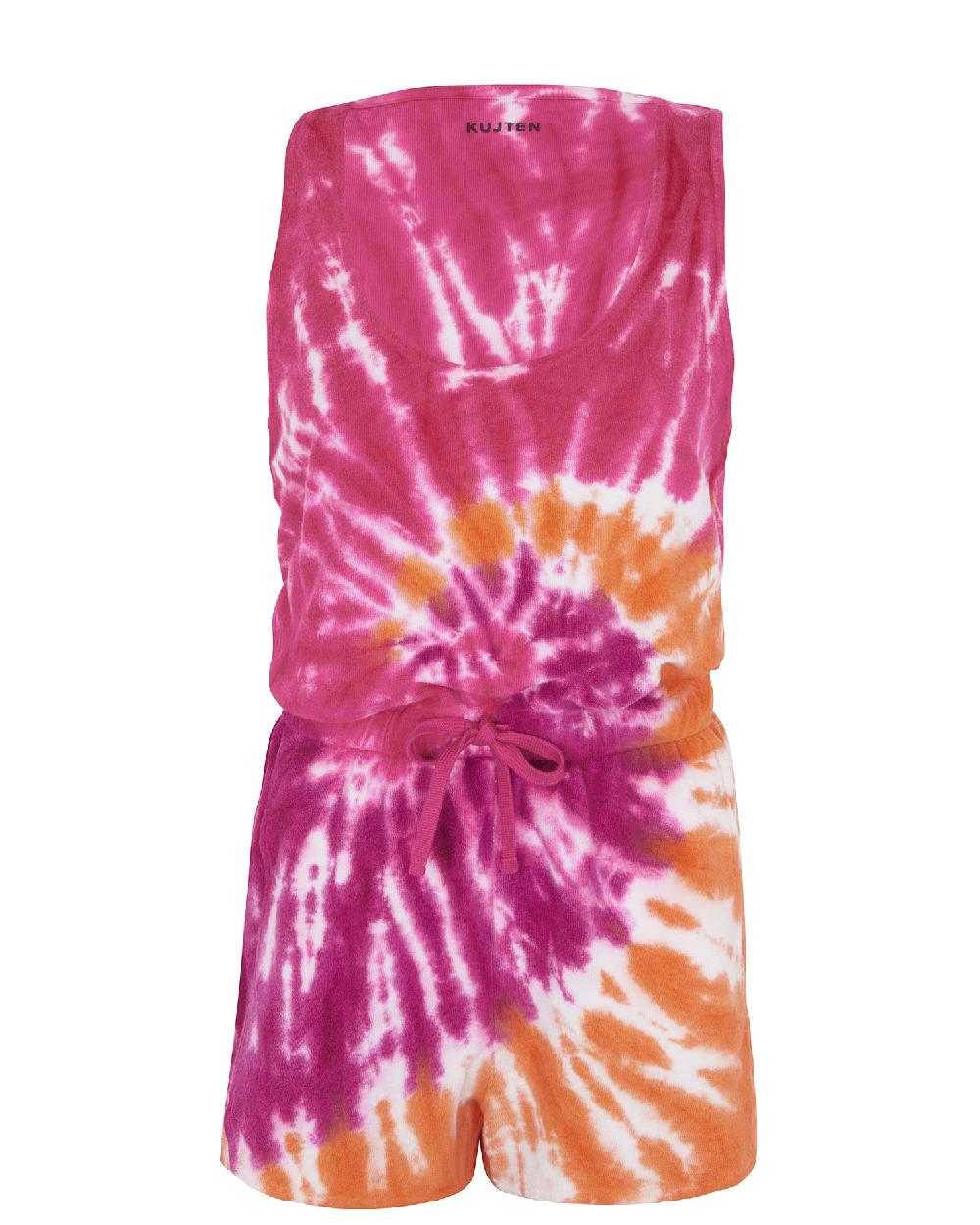 Kujten Combinaison Short Summer Combinaison Short Tie & Dye En Coton