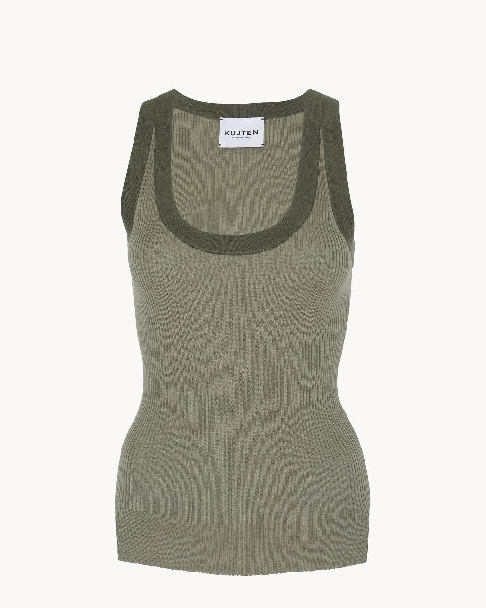 Kujten Débardeur Nael Cb Débadeur Soie-Cachemire Colorblock 1 Fil