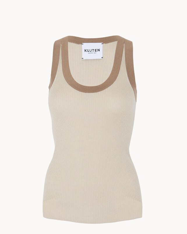 kujten Débardeur nael cb Débadeur Soie-Cachemire Colorblock 1 fil