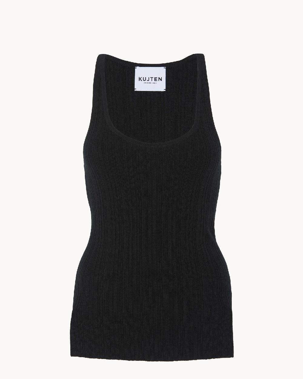 Kujten Débardeur New Nael Débardeur Effet Plissé Soie Et Cachemire 1 Fil