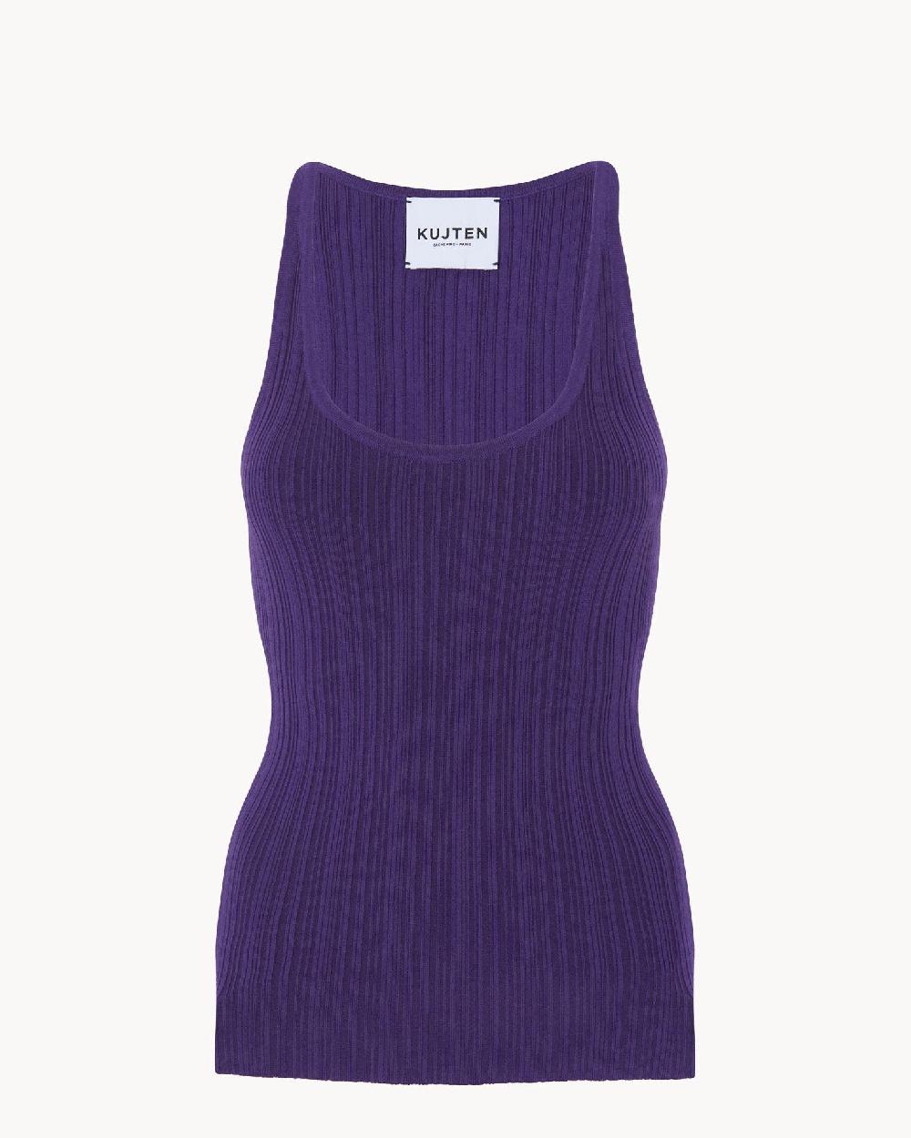 Kujten Débardeur New Nael Débardeur Effet Plissé Soie Et Cachemire 1 Fil