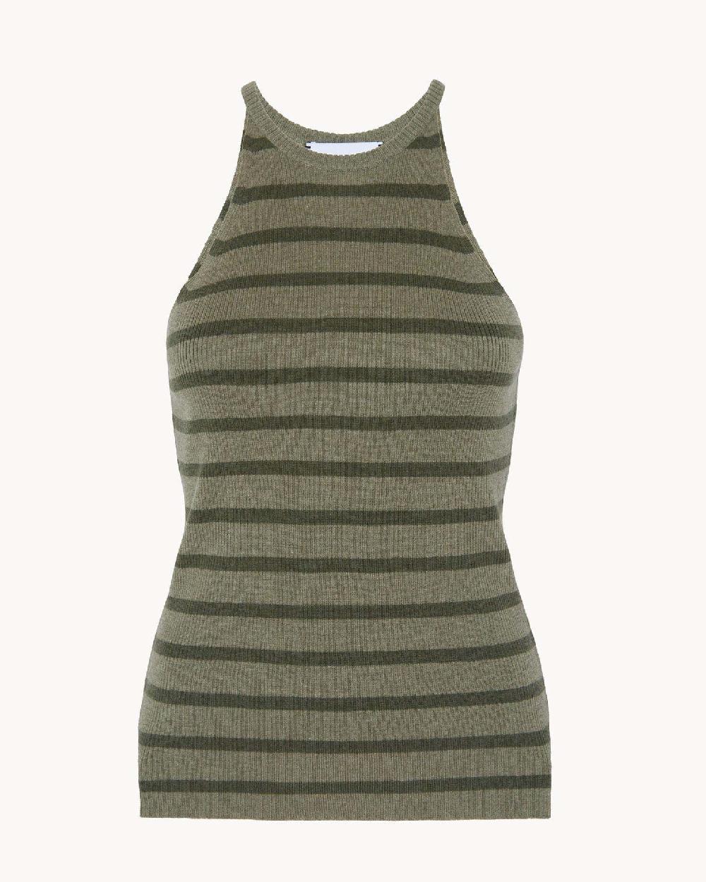 Kujten Débardeur Yael Marin Débardeur Marinière Rayé Soie Et Cachemire 1 Fil