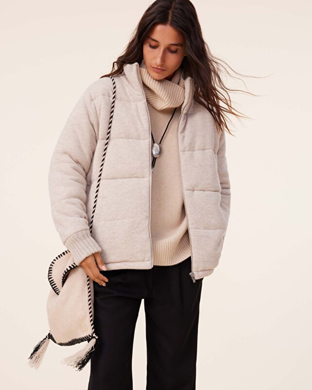 kujten Doudoune bj down hnk Doudoune Cachemire Manches Longues 2 fils