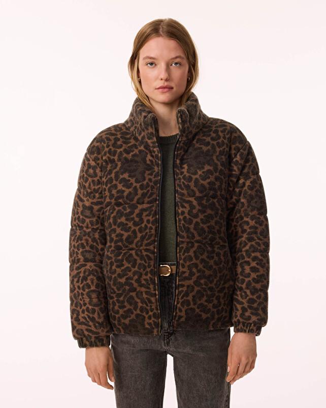 Kujten Doudoune Leo Doudoune Imprimé Leopard Cachemire