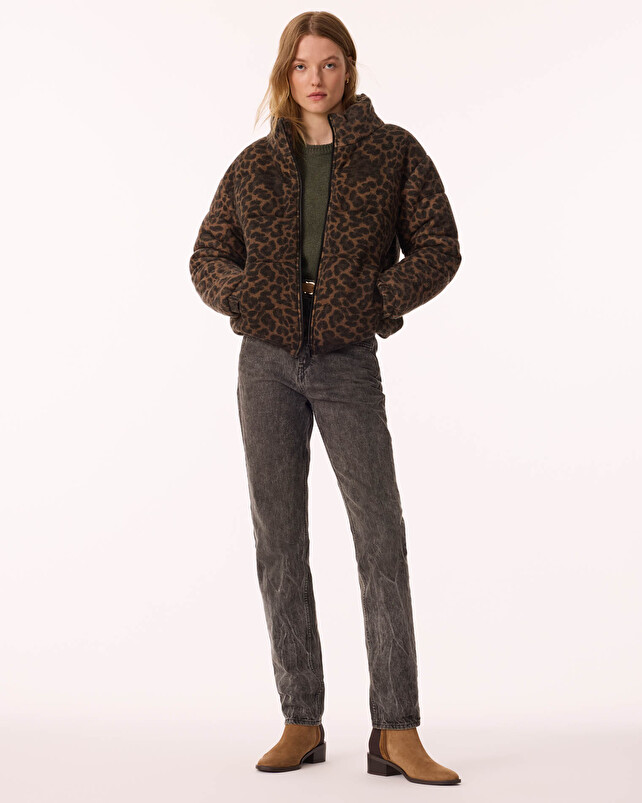 kujten Doudoune leo Doudoune Imprimé Leopard Cachemire