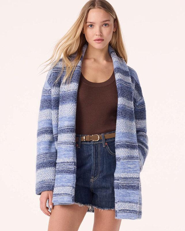 kujten Gilet denimo Gilet Cachemire Col Châle 6 fils kujten Gilet denimo Gilet Cachemire Col Châle 6 fils