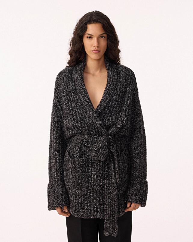 Kujten Gilet Jalil Bouclette Gilet Long Cachemire 4 Fils