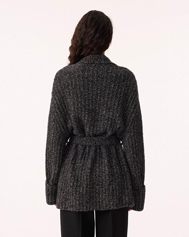 Kujten Gilet Jalil Bouclette Gilet Long Cachemire 4 Fils