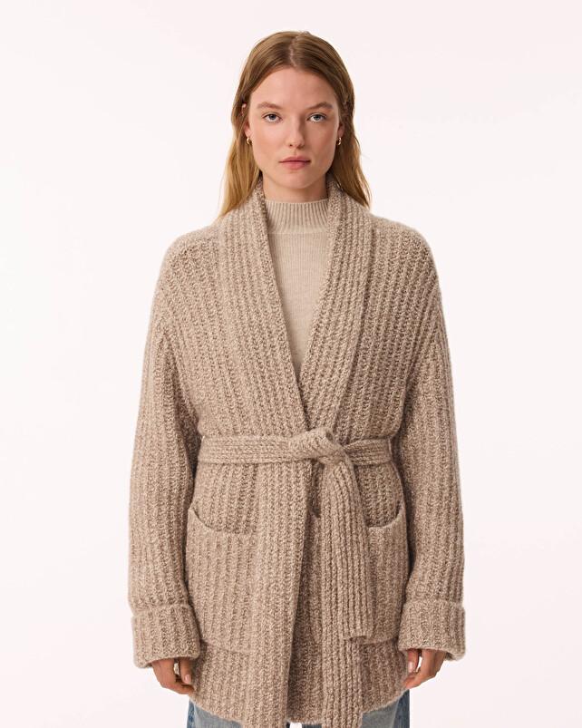 Kujten Gilet Jalil Bouclette Gilet Long Cachemire 4 Fils