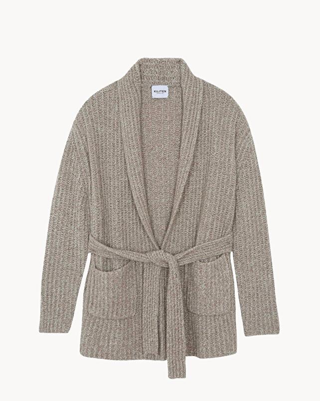 Kujten Gilet Jalil Bouclette Gilet Long Cachemire 4 Fils