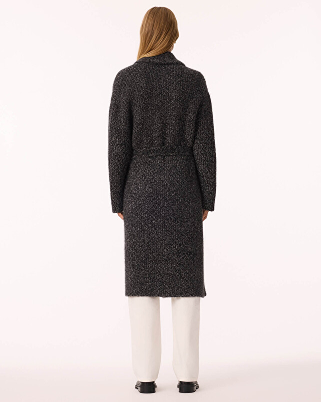 Kujten Gilet Jalila Bouclette Gilet Long Cachemire 4 Fils