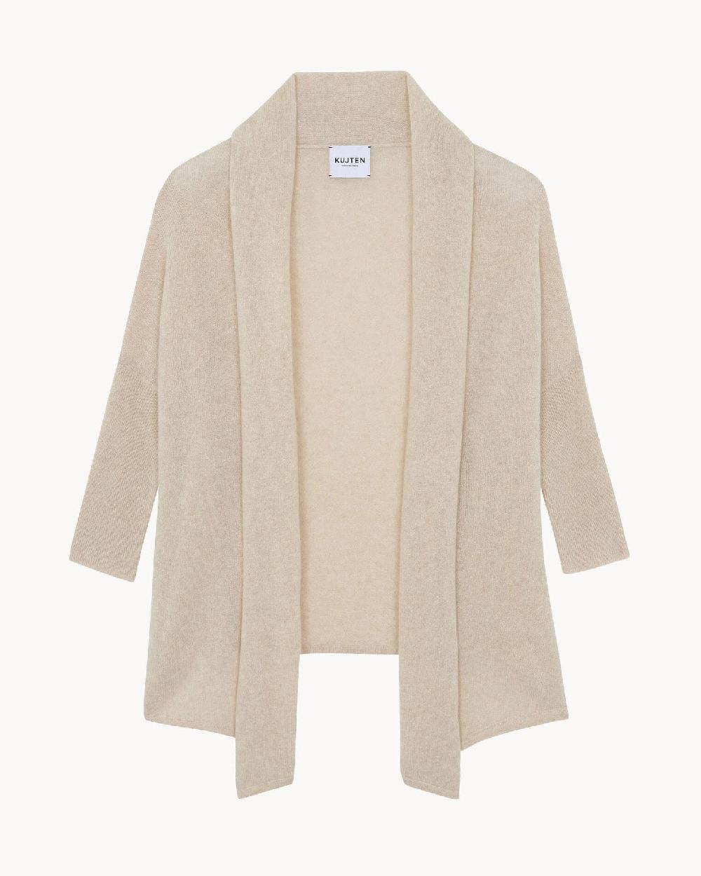 Kujten Gilet Louka Gilet Cachemire Femme Col Châle 2 Fils