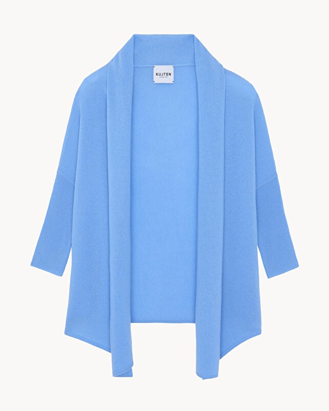 kujten Gilet louka Gilet Cachemire Femme Col Châle 2 fils