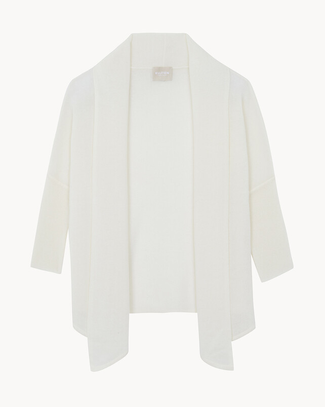 kujten Gilet louka Gilet Cachemire Femme Col Châle 2 fils