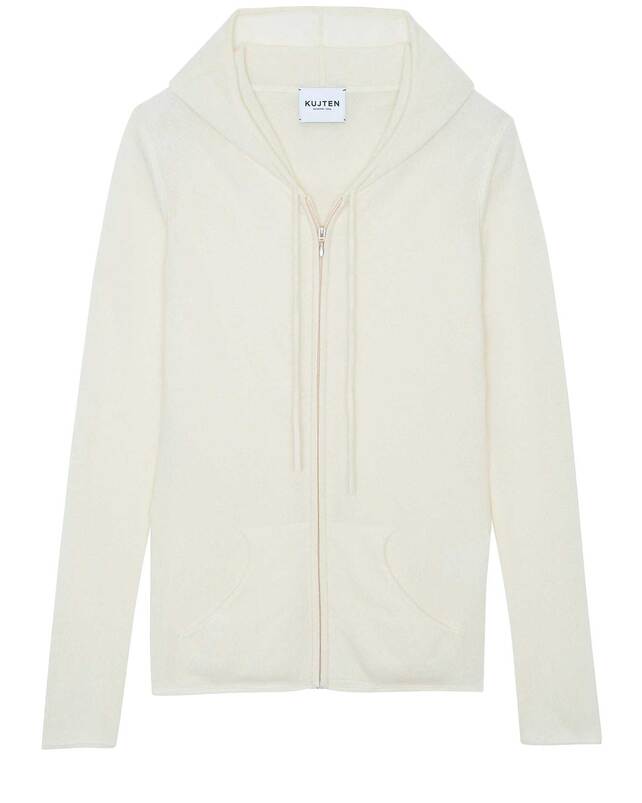 kujten Gilet racing Gilet cachemire col rond zippé à capuche 2 fils